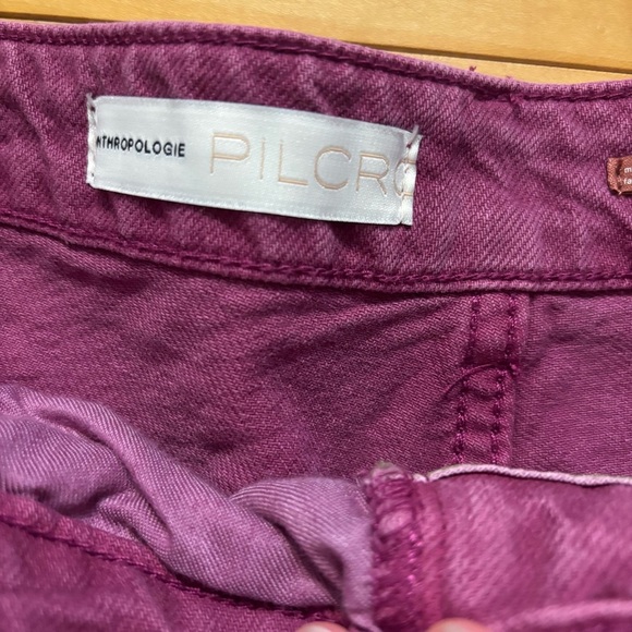 Anthropologie PILCRO Frayed Raw Hem Denim Shorts Purple Women’s Size 31 New Tag - Picture 5 of 7